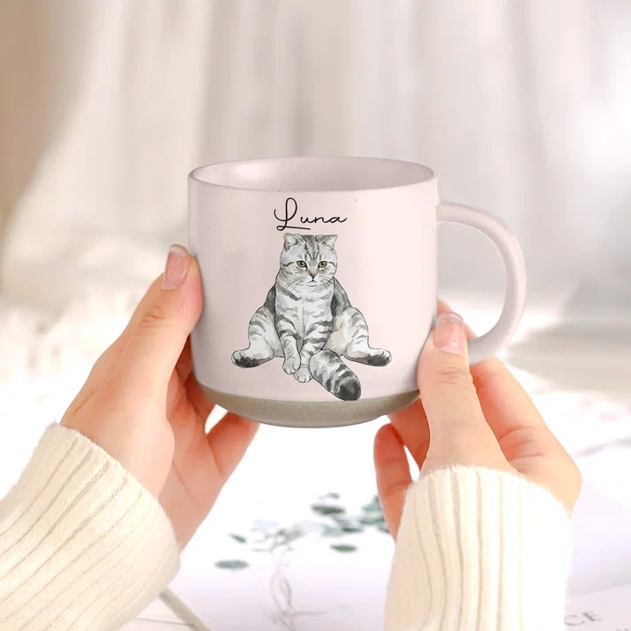 Gift For Pet Lovers Custom Pet Portrait Watercolor - Personalized Mug