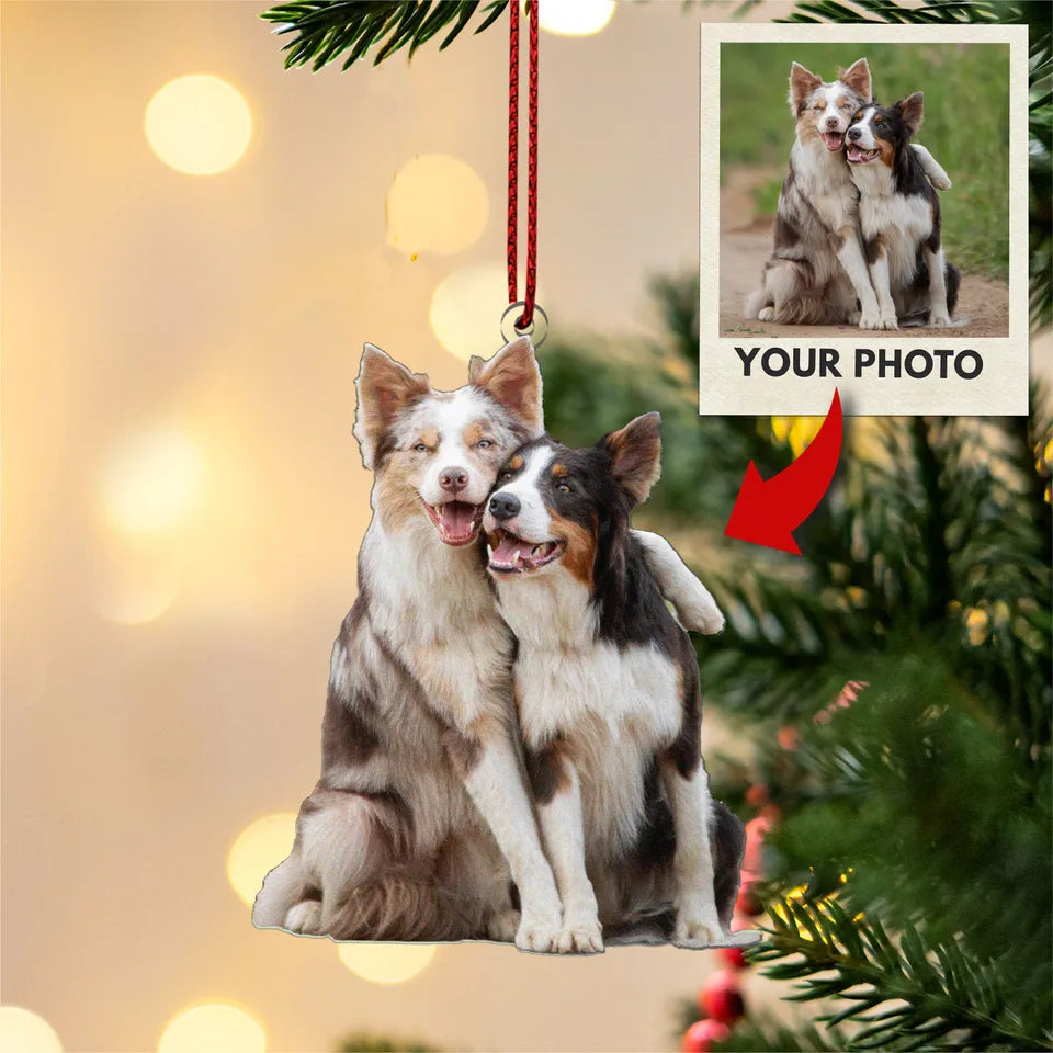 Personalized Family Photo Christmas Ornament, Custom Picture Acrylic Tree Keepsake, Photo Gift for Parents Grandparents Family