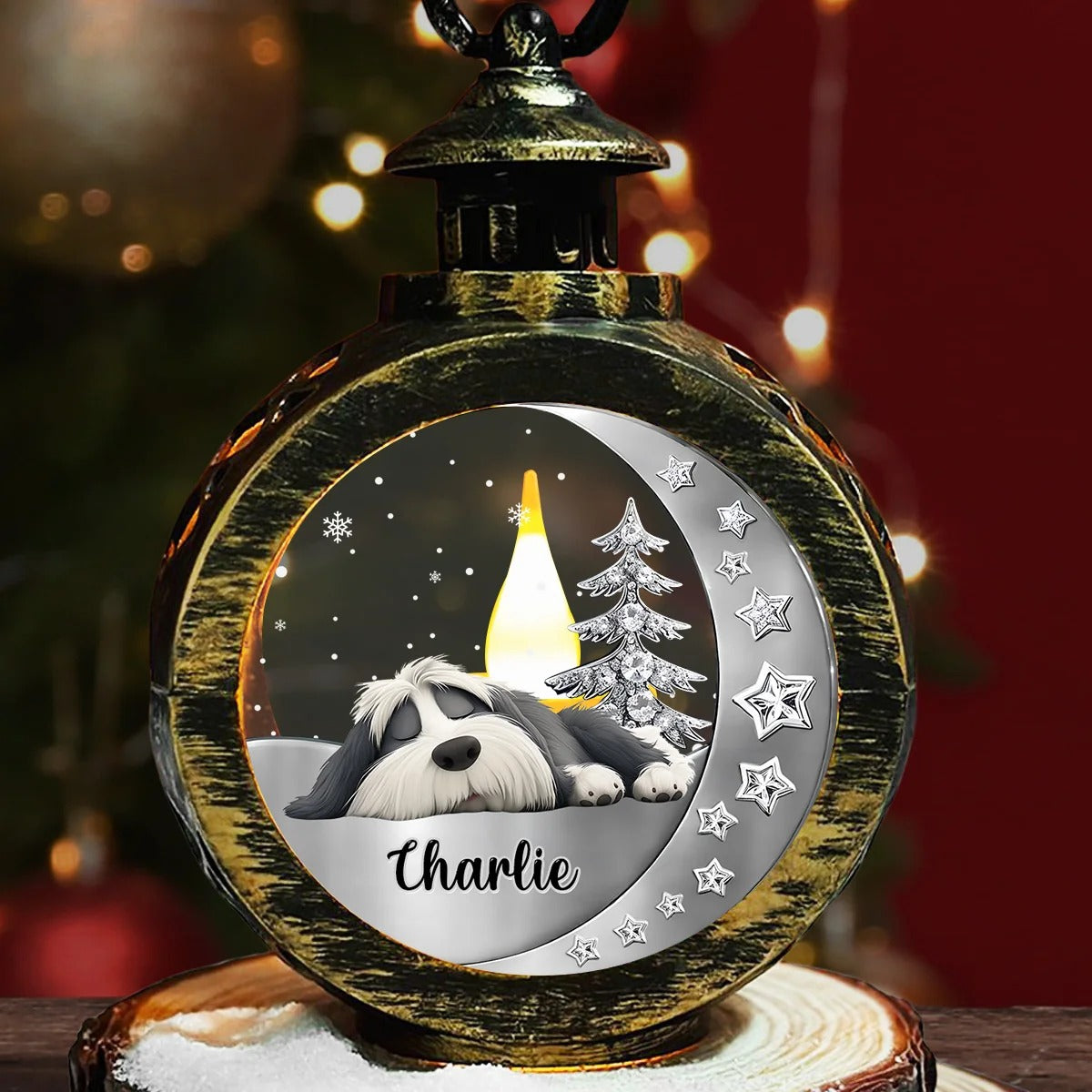Personalized Beside You Christmas Lantern, Custom 3D Effect Memorial Light, Remembrance Keepsake Gift for Family Loved Ones