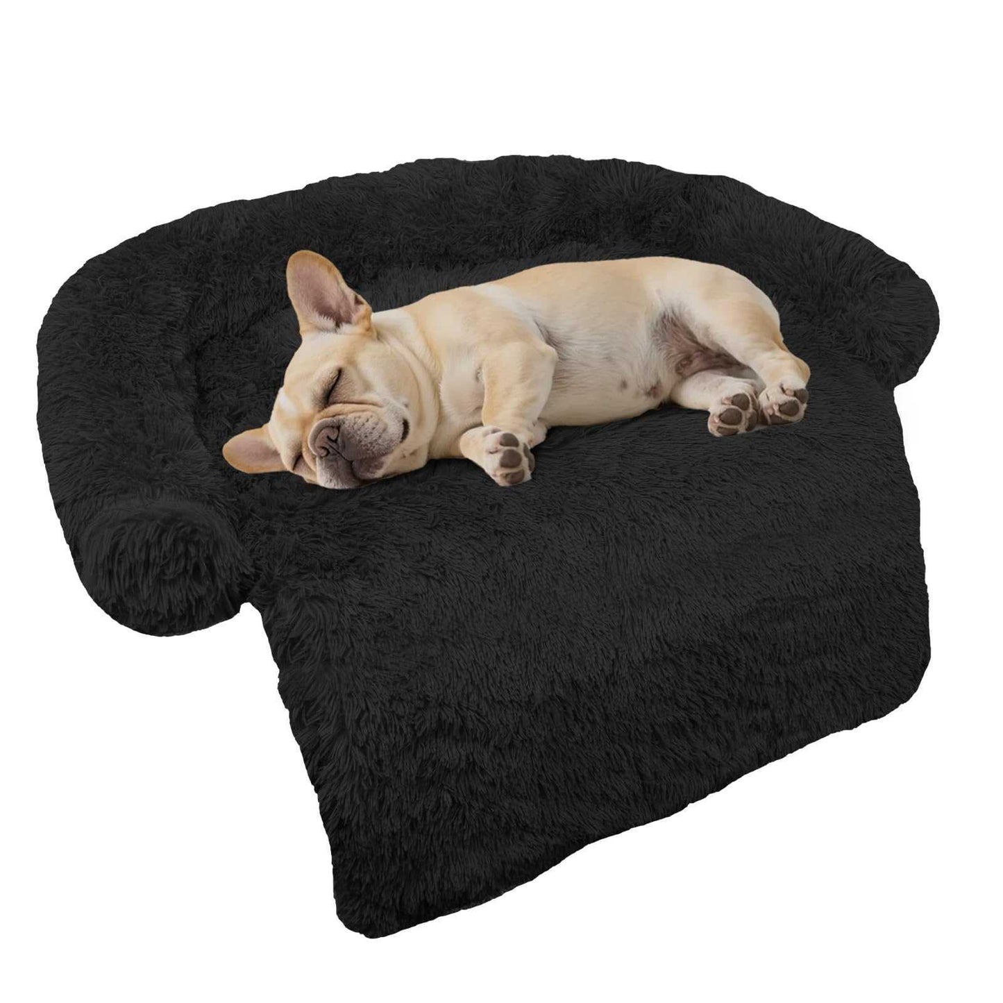 Luxurious Removable Dog Couch Cover, Washable Memory Foam Sofa Protector & Pet Bed