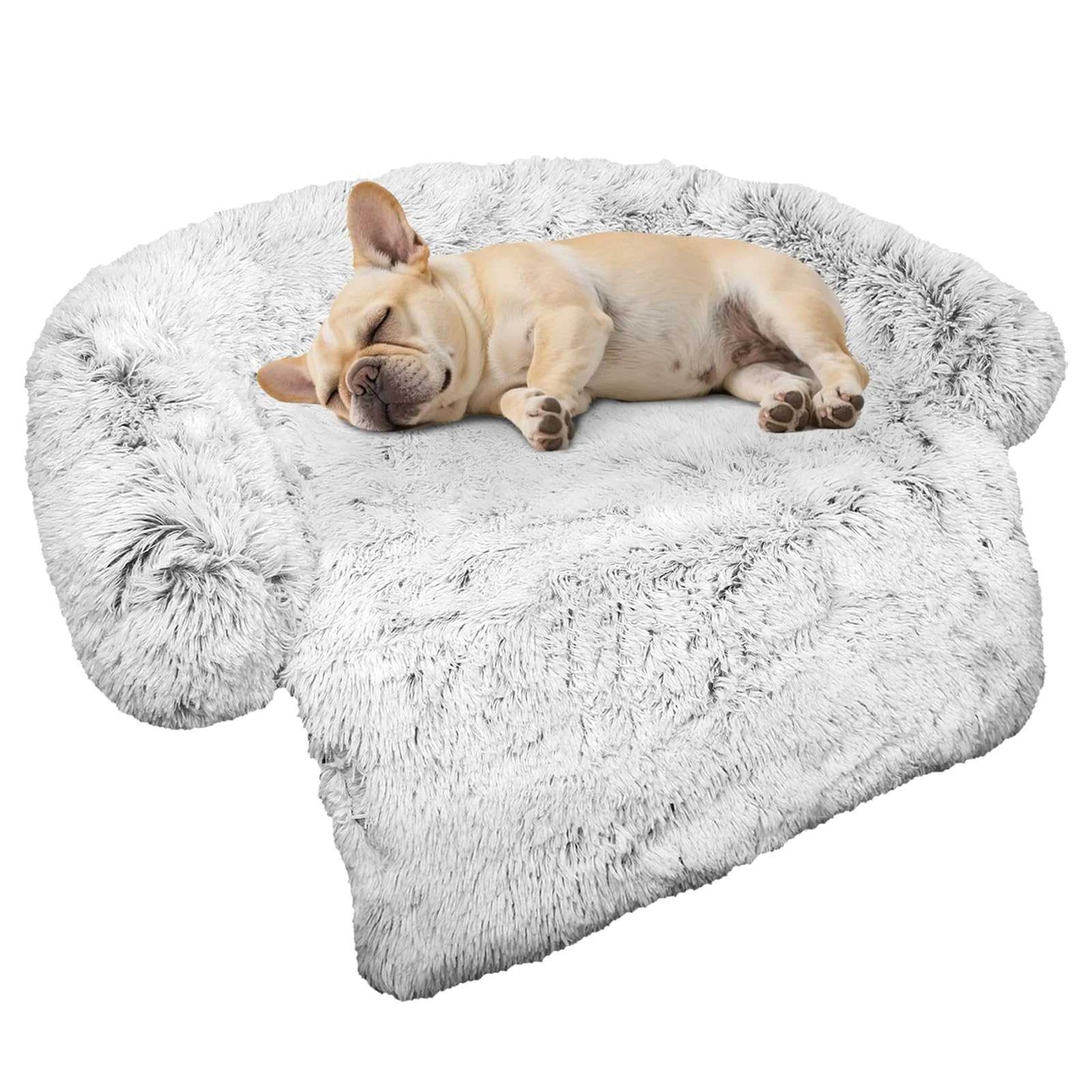 Luxurious Removable Dog Couch Cover, Washable Memory Foam Sofa Protector & Pet Bed