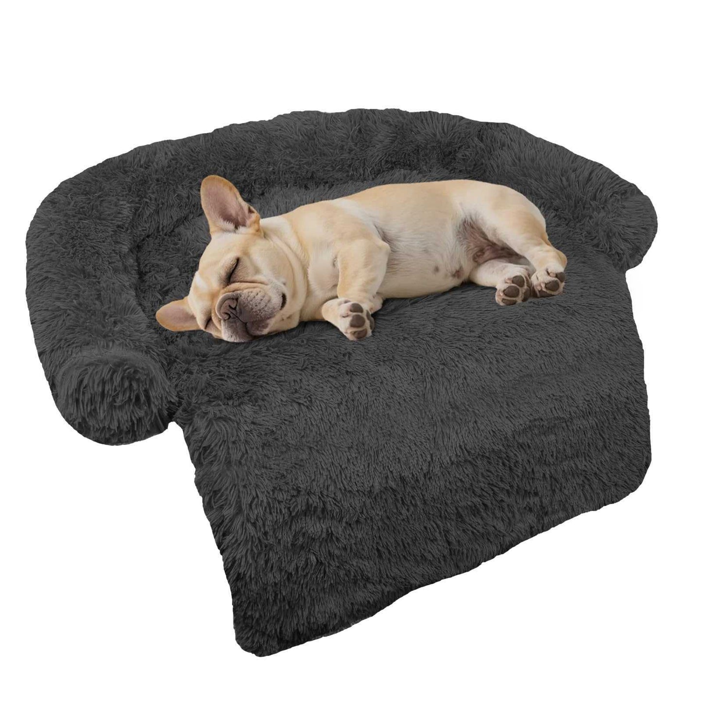Luxurious Removable Dog Couch Cover, Washable Memory Foam Sofa Protector & Pet Bed