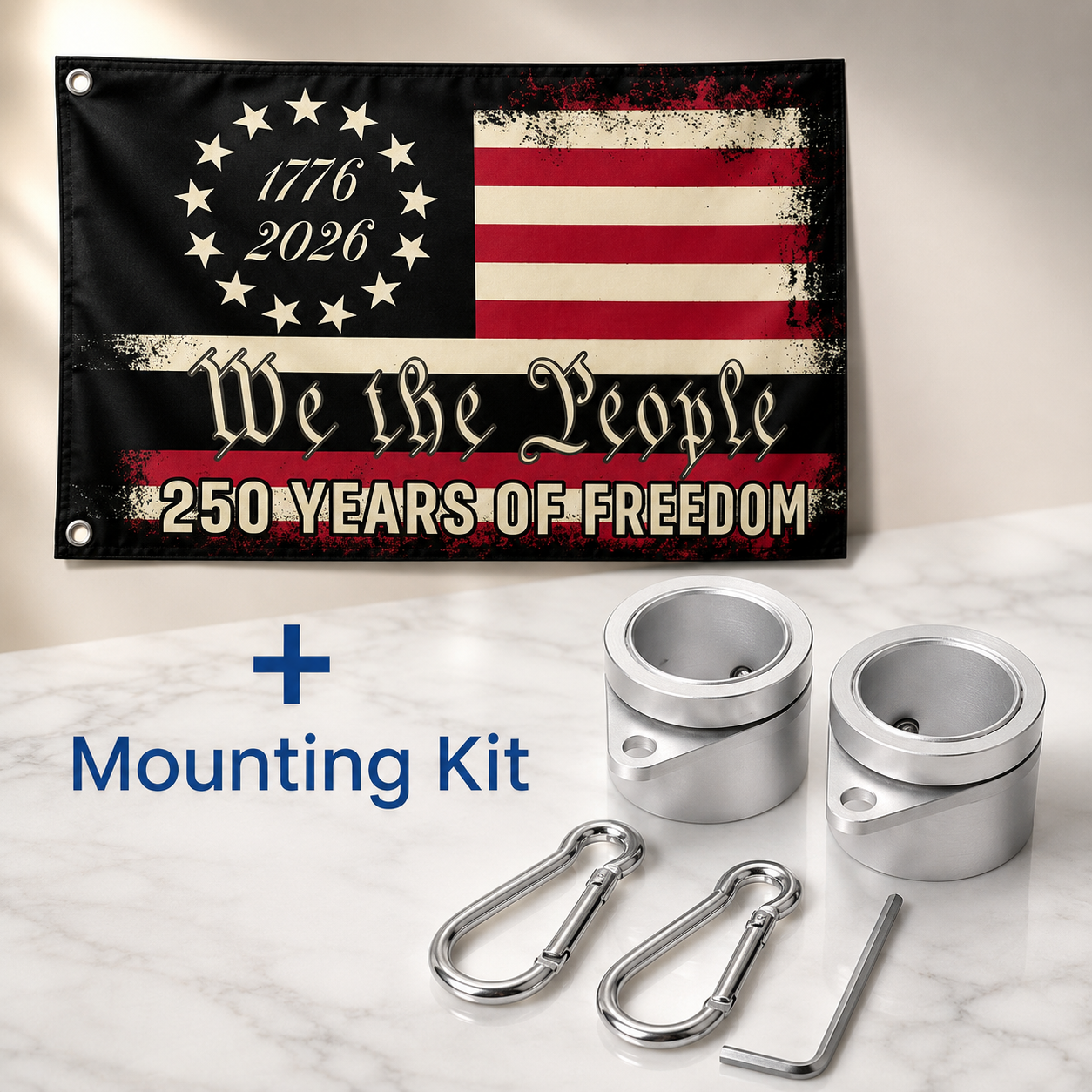 America 250th Anniversary We The People Flag – 1776–2026 Patriotic Decor