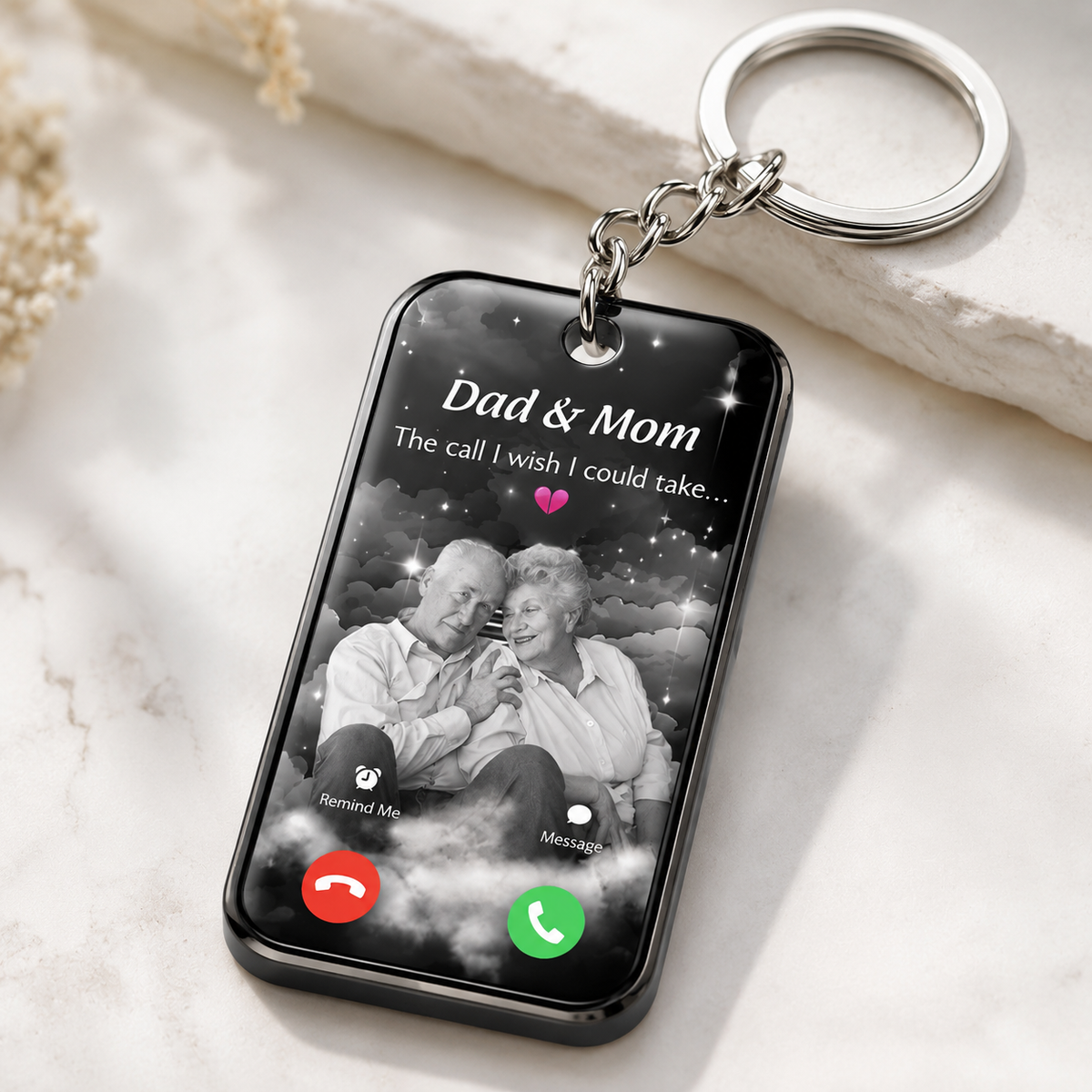 Personalized Memorial Acrylic Keychain, The Call I Wish I Could Take Photo Remembrance Keychain, Custom Sympathy Gift with Photo