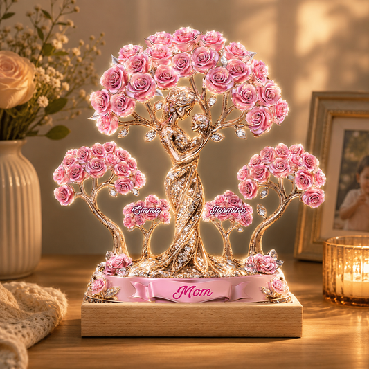 Mother & Kids Love Tree Acrylic Plaque – Personalized Gift for Mom