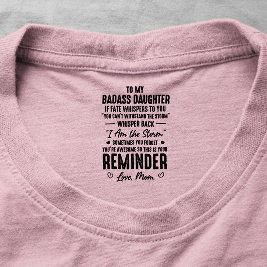 Das „Geliebt über alle Worte hinaus“-T-Shirt, personalisierter Innendruck im Nacken als Geschenk