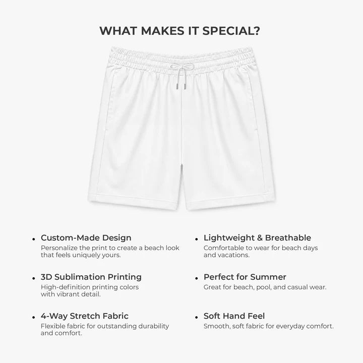 Leopard Print Thong Hawaiian Beach Shorts - Funny Personalized Summer Gifts for Him