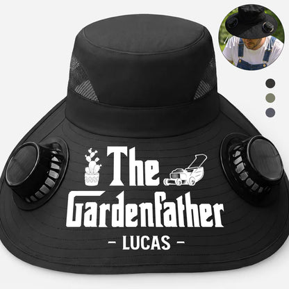 The Gardenfather Solar Fan Hat - Personalized Gifts for Gardeners