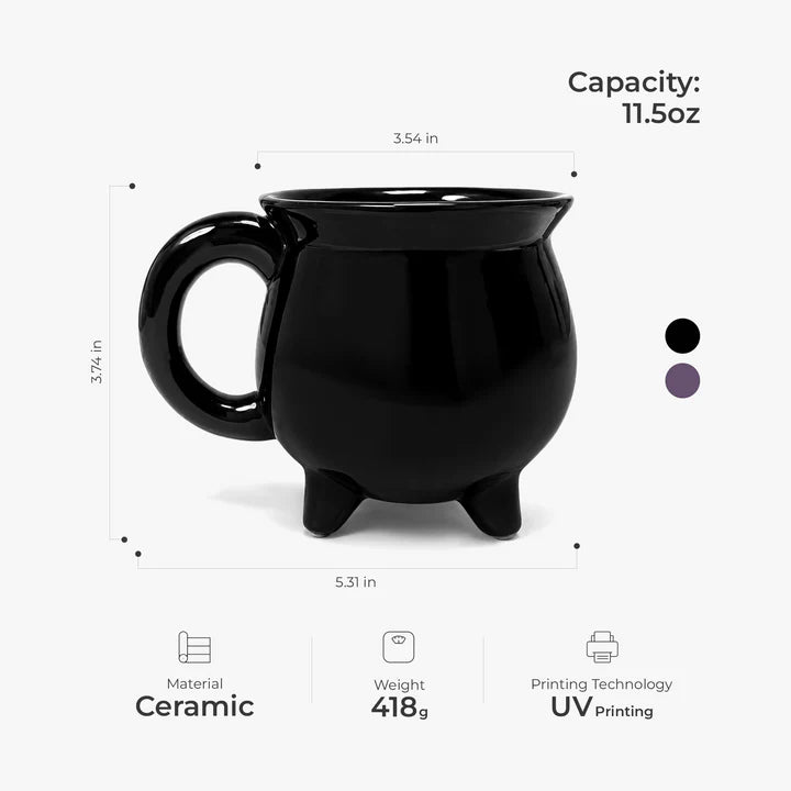 [3D Printing Effect] Moonlit Witch Cauldron Coffee Mug - Personalized Halloween Gifts for Her