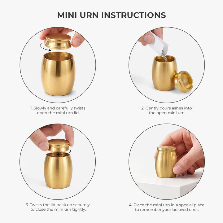 I'm Always With You Mini Urn - Personalized Memorial Gifts for Loss of Mom/Dad