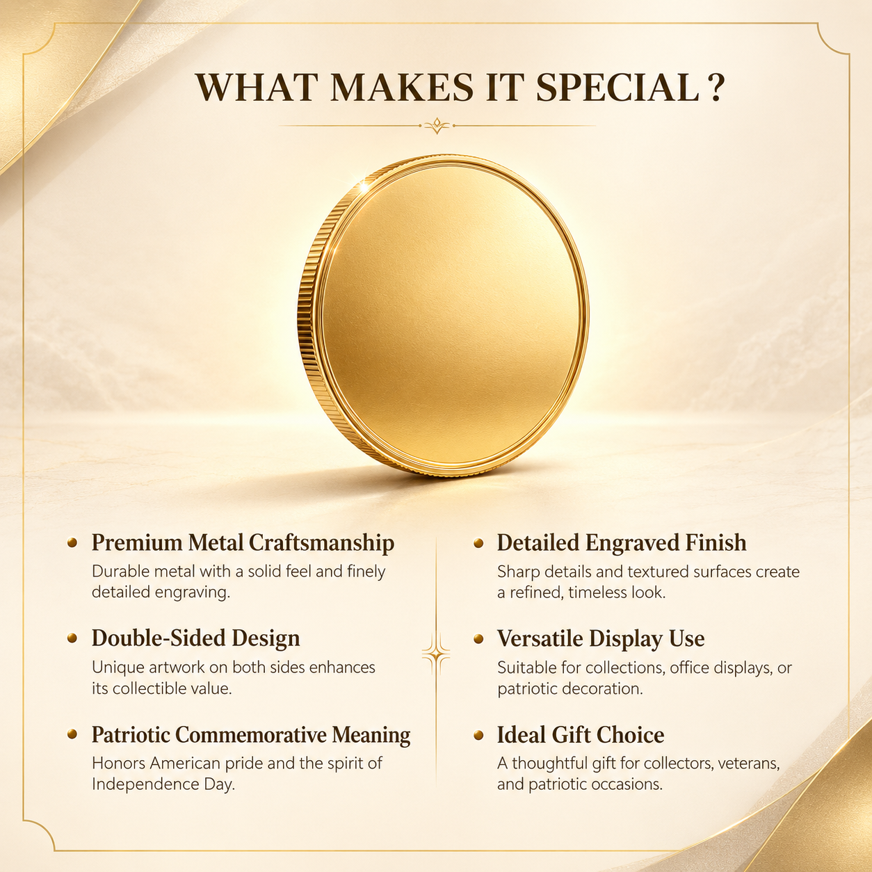 USA 250th Anniversary Commemorative Coin – Personalized 1776–2026 Patriotic Keepsake Gift