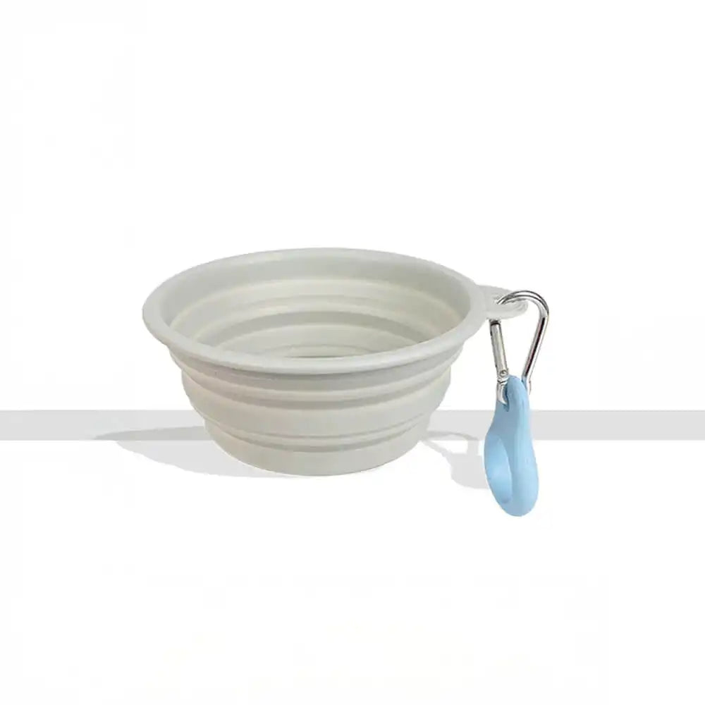 Portable Foldable Expandable Silicone Dog Food & Water Bowl 15oz