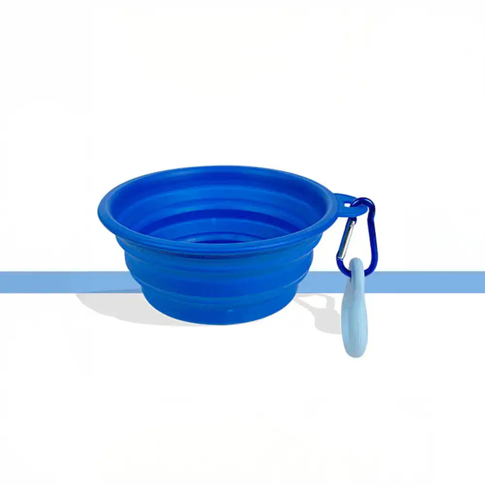 Portable Foldable Expandable Silicone Dog Food & Water Bowl 15oz