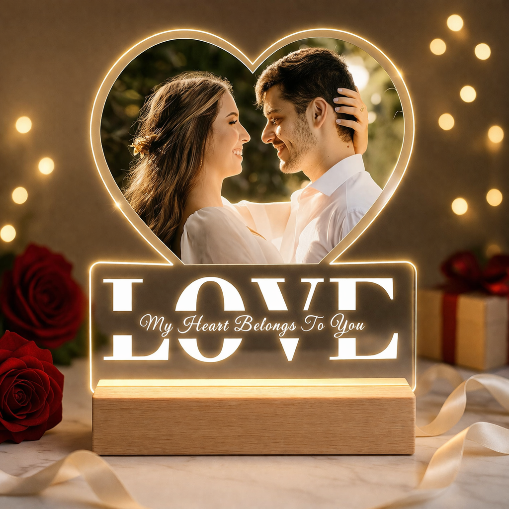 Maßgefertigte Bilderrahmen mit Foto, Personalisierter Fotorahmen, Individueller Bilderrahmen, Personalisierte Geschenke zum Jahrestag und Valentinstag