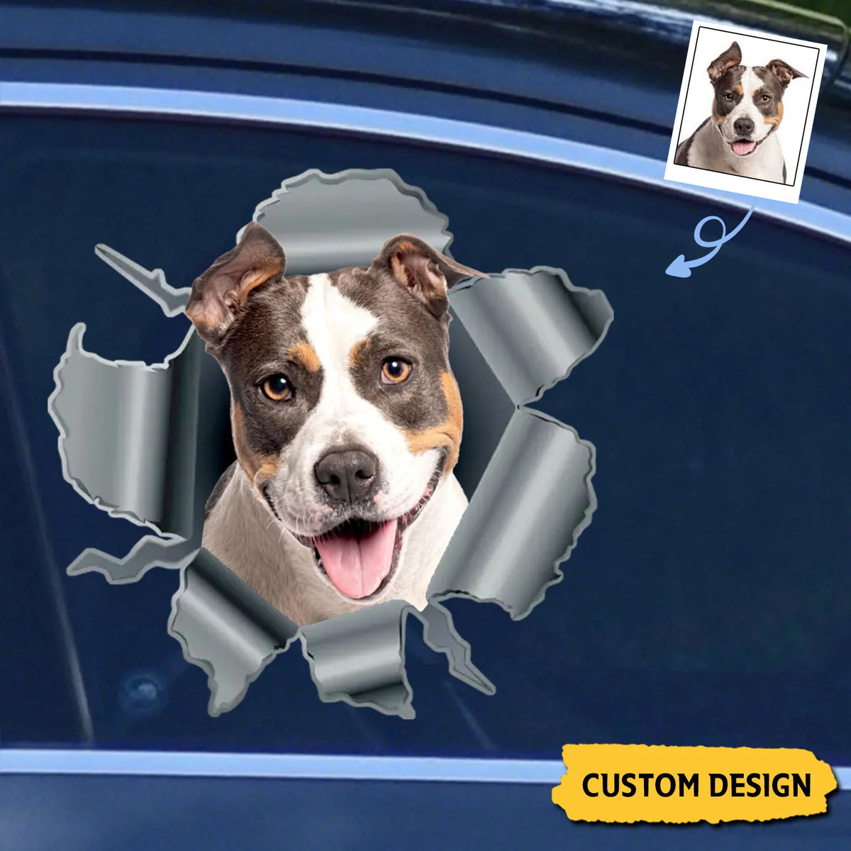 Personalized Peeking Dog & Cat Car Decal – Custom Name Waterproof Vinyl Sticker Gift for Pet Lovers