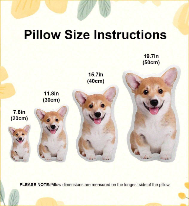 Custom Ugly Pet Pillow from Photo - Funny Dog Pillow Cat Pillow with Picture