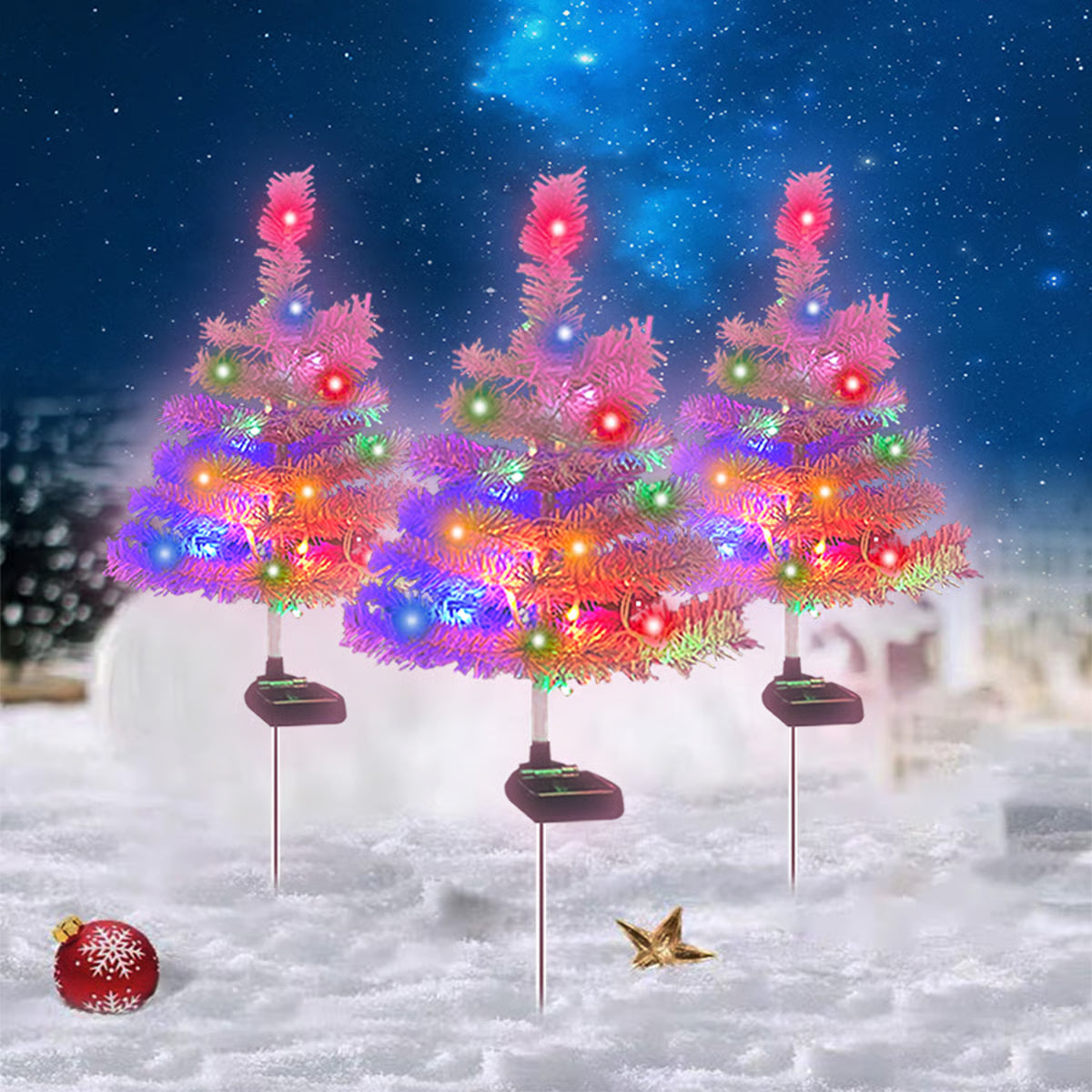 2026 New Waterproof Solar Christmas Tree Lights Holiday Decorations