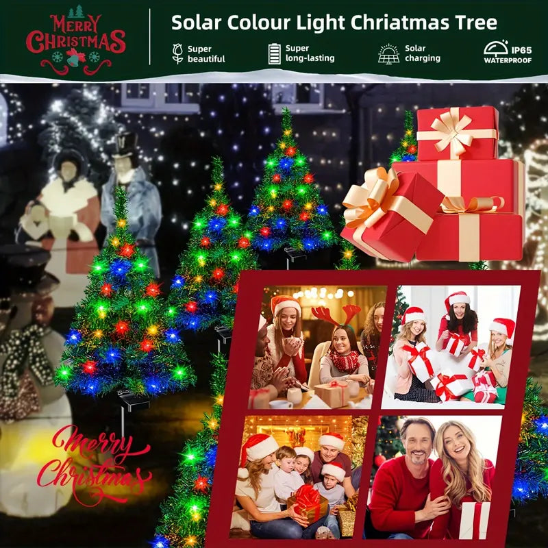 2026 New Waterproof Solar Christmas Tree Lights Holiday Decorations