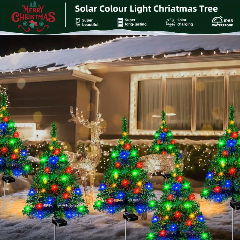 2026 New Waterproof Solar Christmas Tree Lights Holiday Decorations