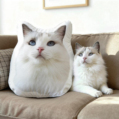 Individuelles Katzenfoto-Kissen, Geschenk für Tierliebhaber, Hundekissen, Haustier-Porträtkissen, Haustier-Erinnerungskissen