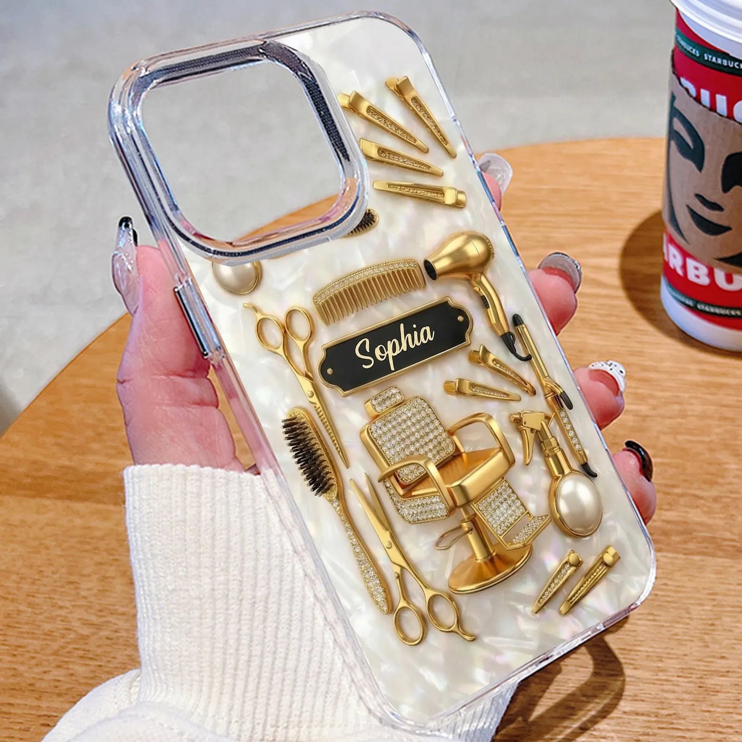 Personalized Hair Stylists And Beauty Phone Case, Custom Name Hairdresser Barber Shop Gift for Hairstylists, Phone Case for iPhone 17 16 15