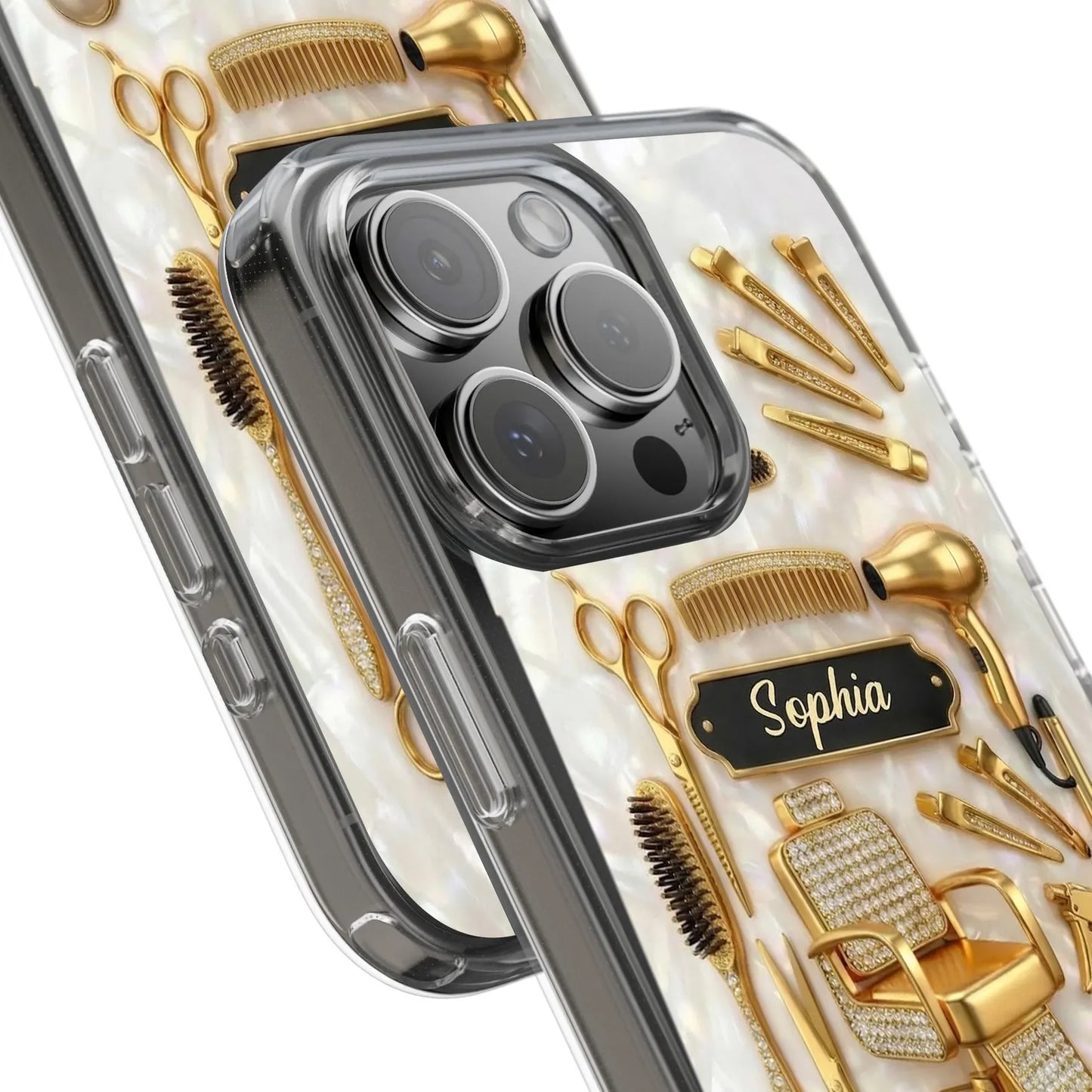 Personalized Hair Stylists And Beauty Phone Case, Custom Name Hairdresser Barber Shop Gift for Hairstylists, Phone Case for iPhone 17 16 15