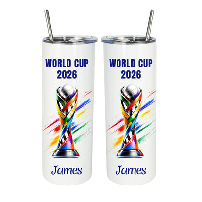 Custom World Cup 2026 Tumbler | Personalized Soccer Fan Gifts | WC 2026 Gifts | 20 oz Tumbler | Football Lover Gifts