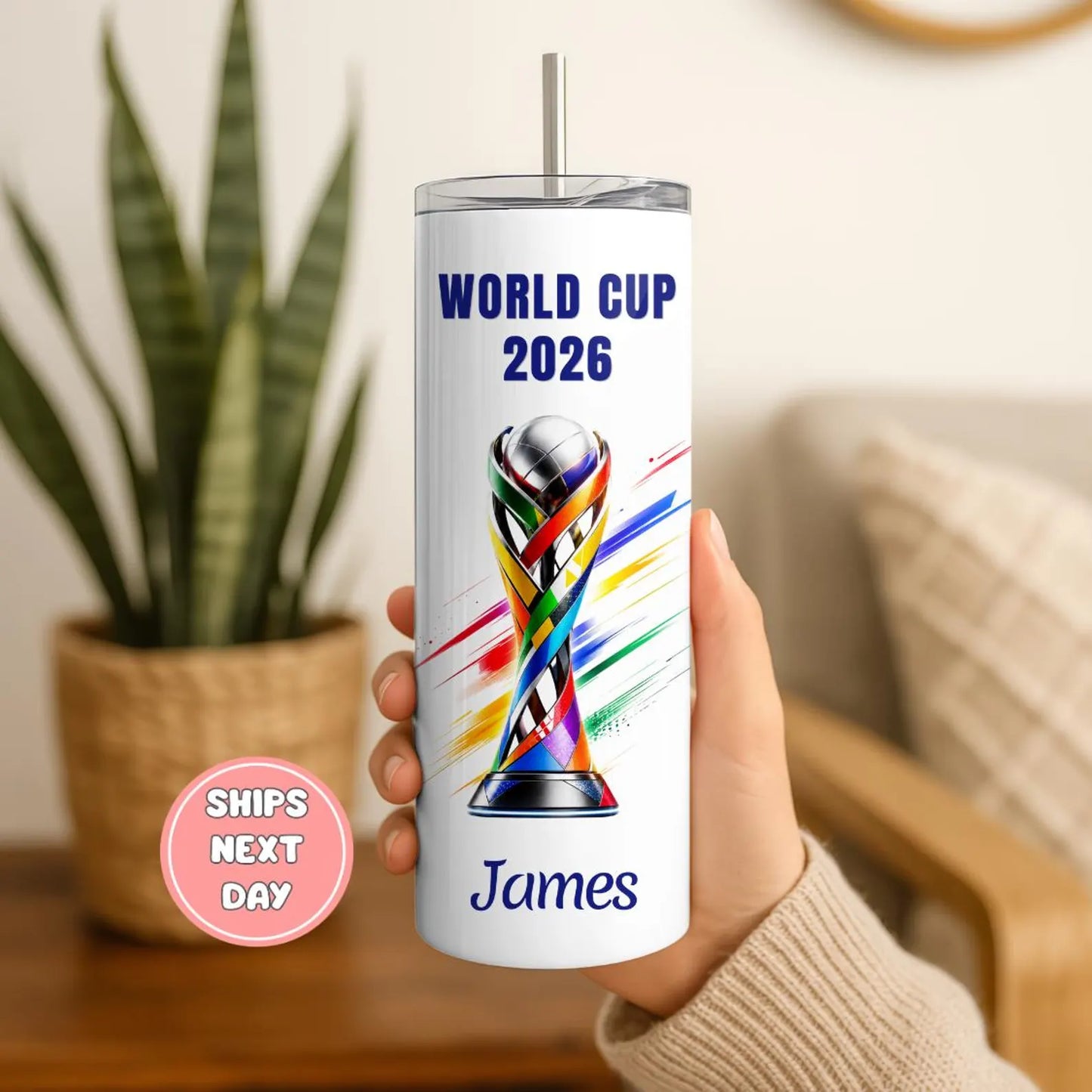 Custom World Cup 2026 Tumbler | Personalized Soccer Fan Gifts | WC 2026 Gifts | 20 oz Tumbler | Football Lover Gifts