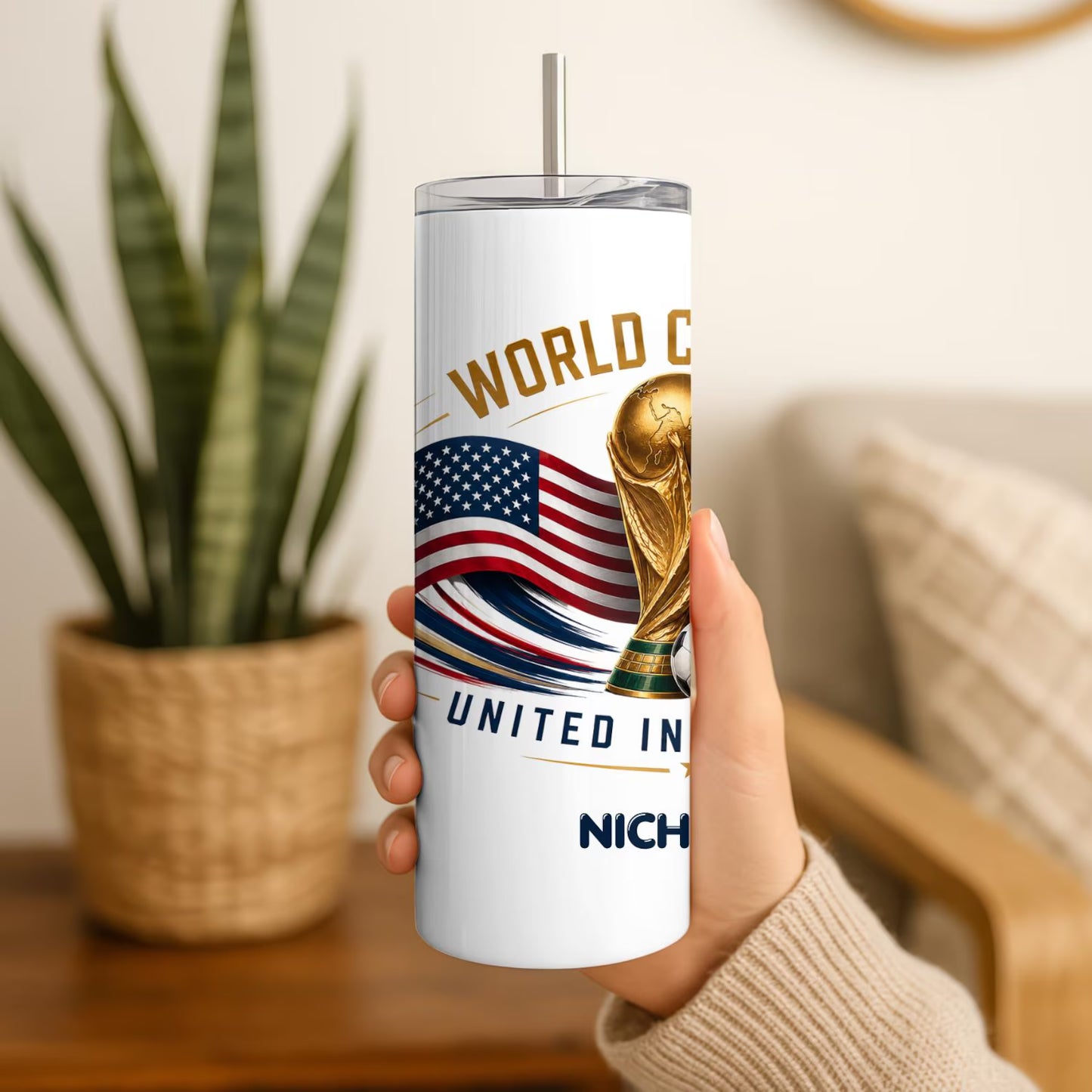 Custom World Cup 2026 Tumbler | Personalized Soccer Fan Gifts | WC 2026 Gifts | 20 oz Tumbler | Football Lover Gifts