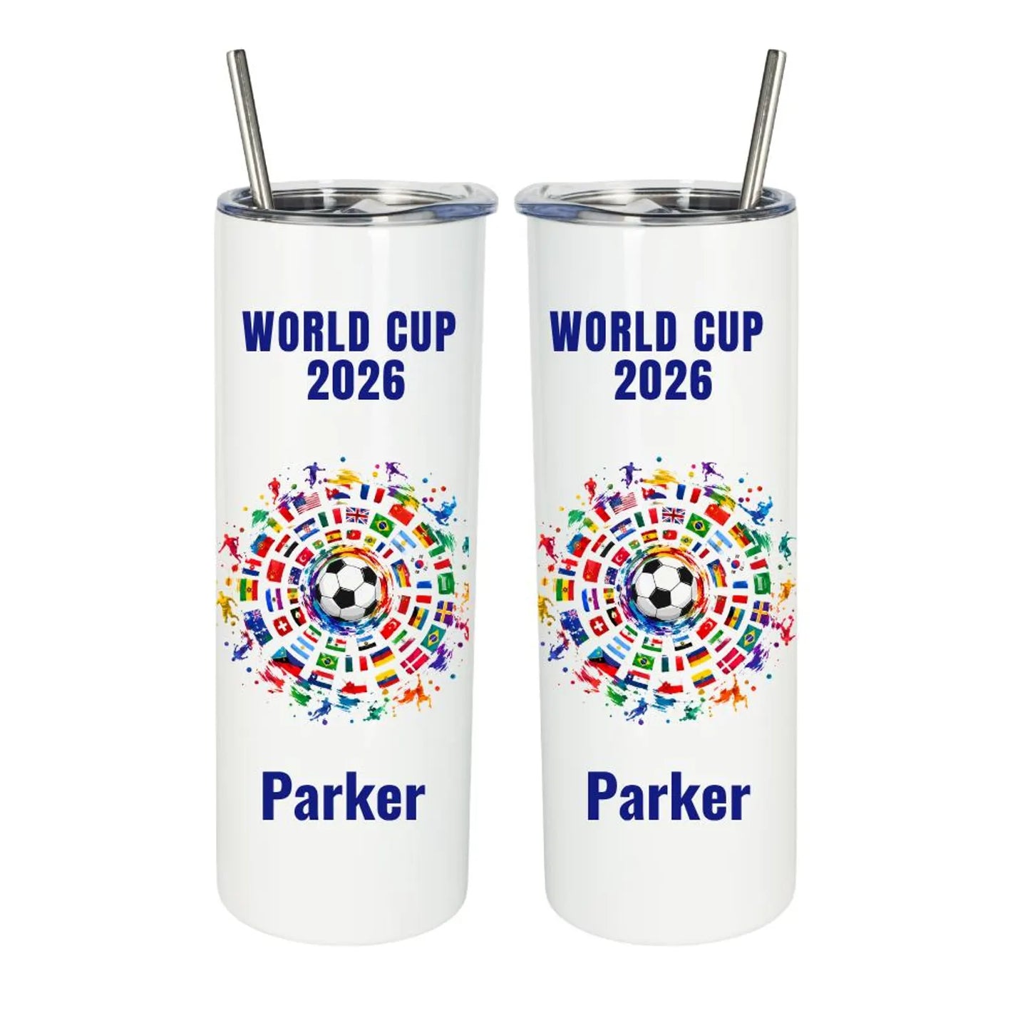 Custom World Cup 2026 Tumbler | Personalized Soccer Fan Gifts | WC 2026 Gifts | 20 oz Tumbler | Football Lover Gifts