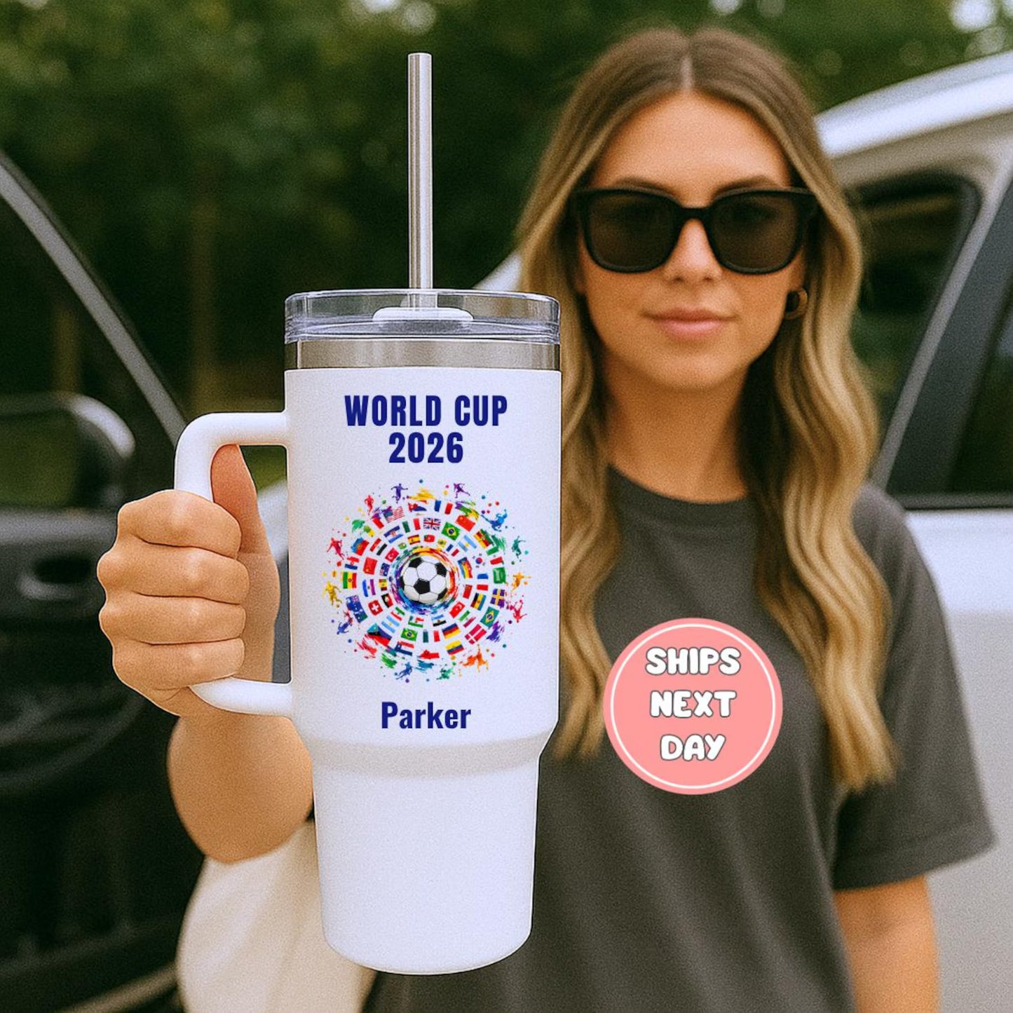 Custom World Cup 2026 Tumbler | Personalized Soccer Fan Gifts | WC 2026 Gifts | 40 oz Tumbler | Football Lover Gifts