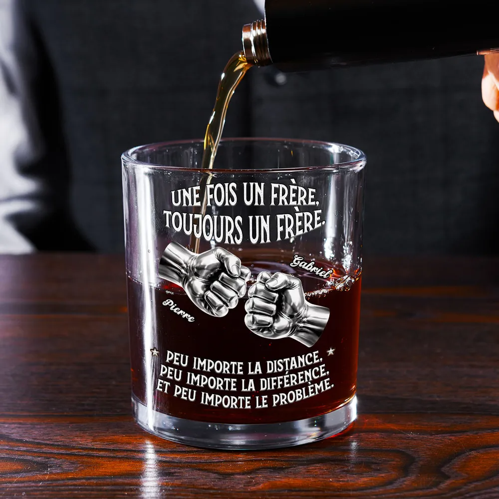 Toujours Mon Frère – Personalisiertes Whiskyglas