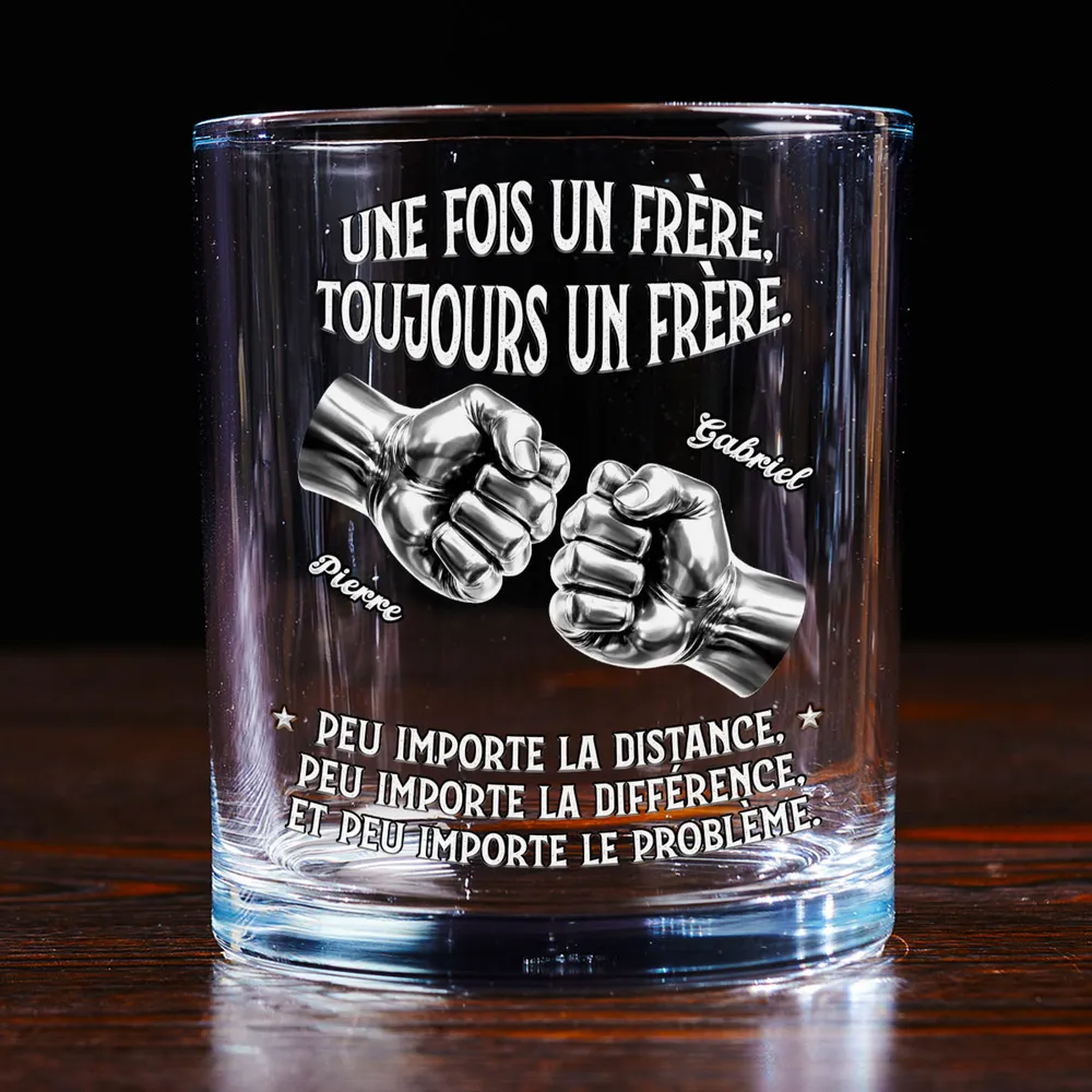 Toujours Mon Frère – Personalisiertes Whiskyglas