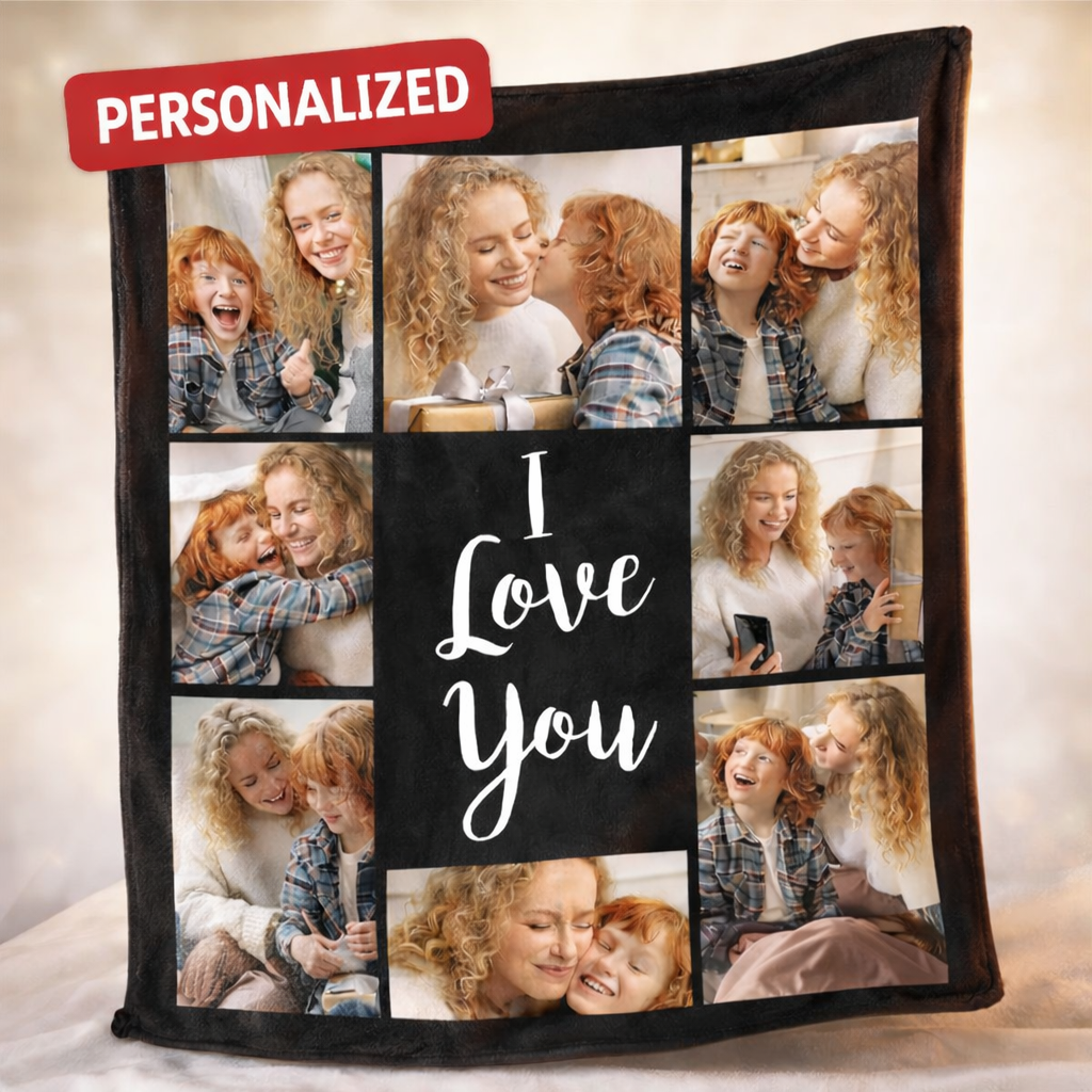 Muttertag Geburtstagsgeschenke für Mama Persönliche Decke mit Bildern Text Personalisierte Flanell Fotodecken Individuell Gestaltete Kuscheldecke Geschenk für Frauen