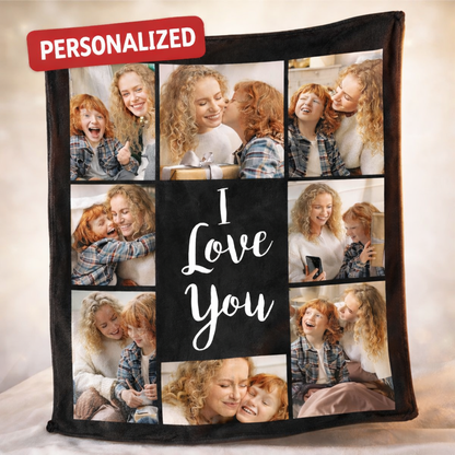 Muttertag Geburtstagsgeschenke für Mama Persönliche Decke mit Bildern Text Personalisierte Flanell Fotodecken Individuell Gestaltete Kuscheldecke Geschenk für Frauen