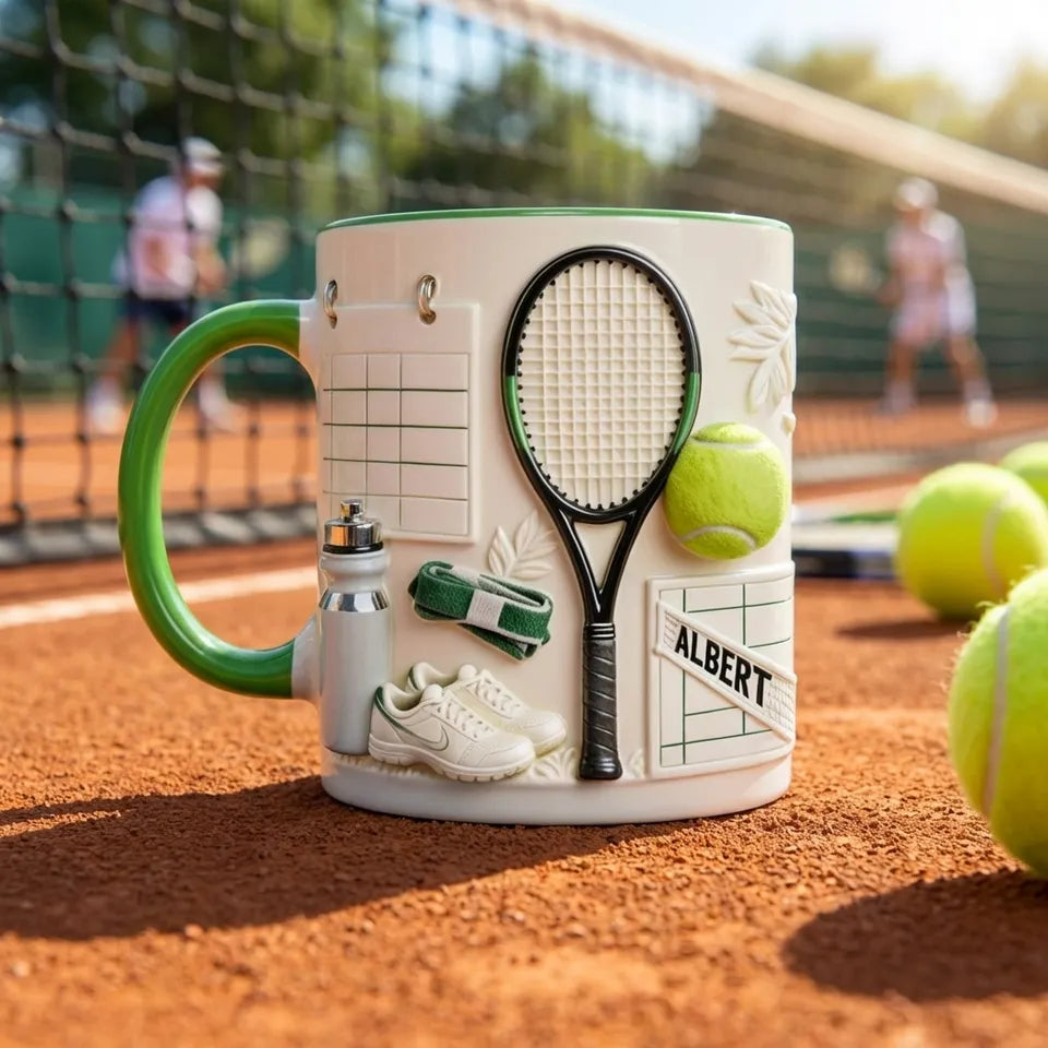 Match Day Tennis Coffee Mug - Personalized Gift For Tennis Players