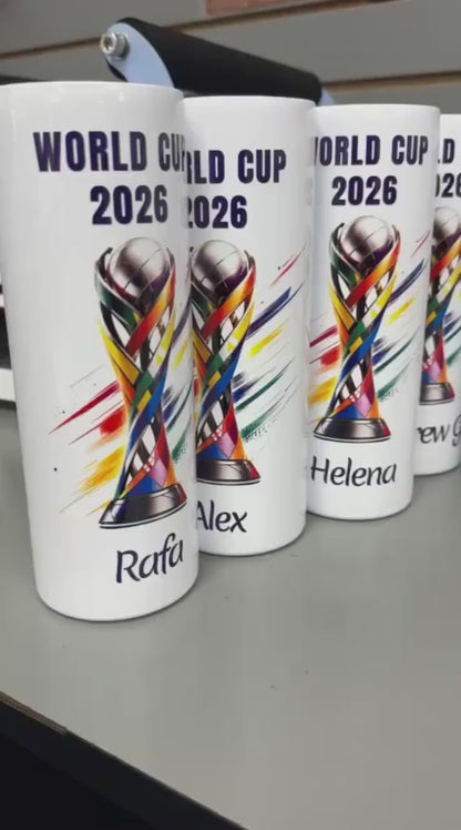 Custom World Cup 2026 Tumbler | Personalized Soccer Fan Gifts | WC 2026 Gifts | 20 oz Tumbler | Football Lover Gifts