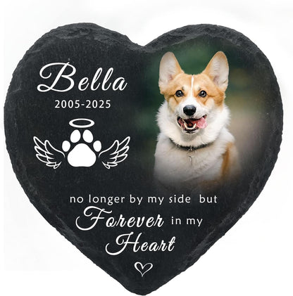 Dog Memorial Gifts for Loss of Dog Cat,Personalized Pet Memorial Stone with Photo Name
