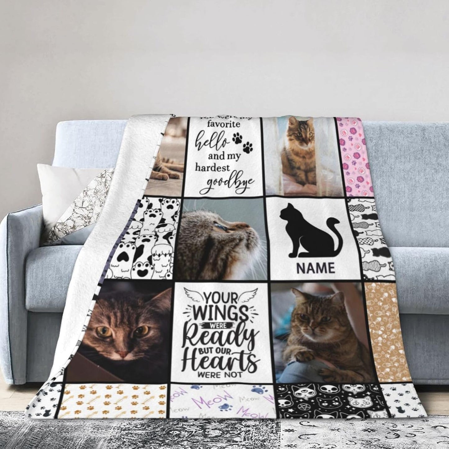 Personalisierte Hundefoto-Gedenkdecke, personalisierte Haustier-Gedenkgeschenke für Hunde, Trauergeschenk bei Verlust eines Haustieres, Hunde-Trauergeschenke