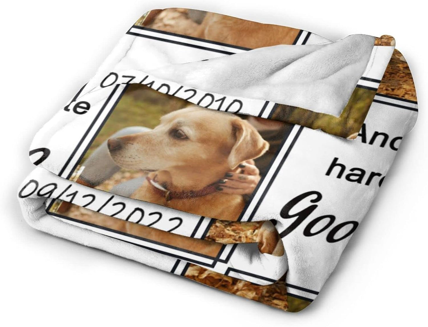 Custom Dog Photo Memorial Blanket Personalized Pet Memorial Gifts for Dogs Loss of Pet Sympathy Gift Dog Bereavement Gifts