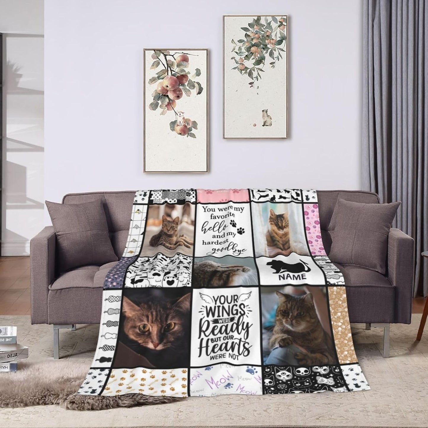 Personalisierte Hundefoto-Gedenkdecke, personalisierte Haustier-Gedenkgeschenke für Hunde, Trauergeschenk bei Verlust eines Haustieres, Hunde-Trauergeschenke