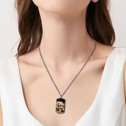 Personalized Pet Urn Necklaces for Dog Cat Ashes Custom Photo Text Stainless Steel Cremation Jewelry Pet Loss Memorial Gift