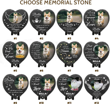 Dog Memorial Gifts for Loss of Dog Cat,Personalized Pet Memorial Stone with Photo Name