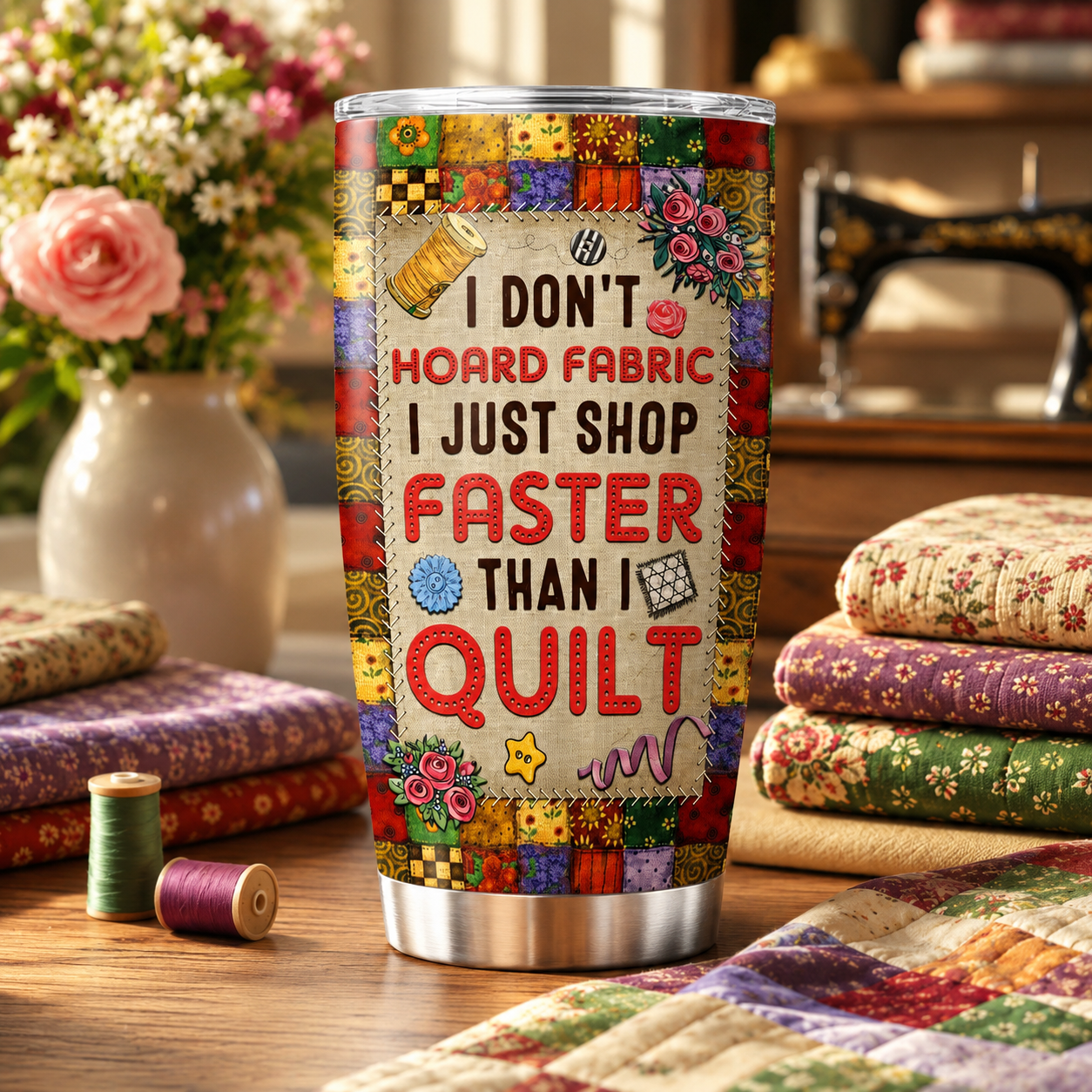 Funny Sewing Tumbler 20oz – Gift for Quilters & Sewing Lovers