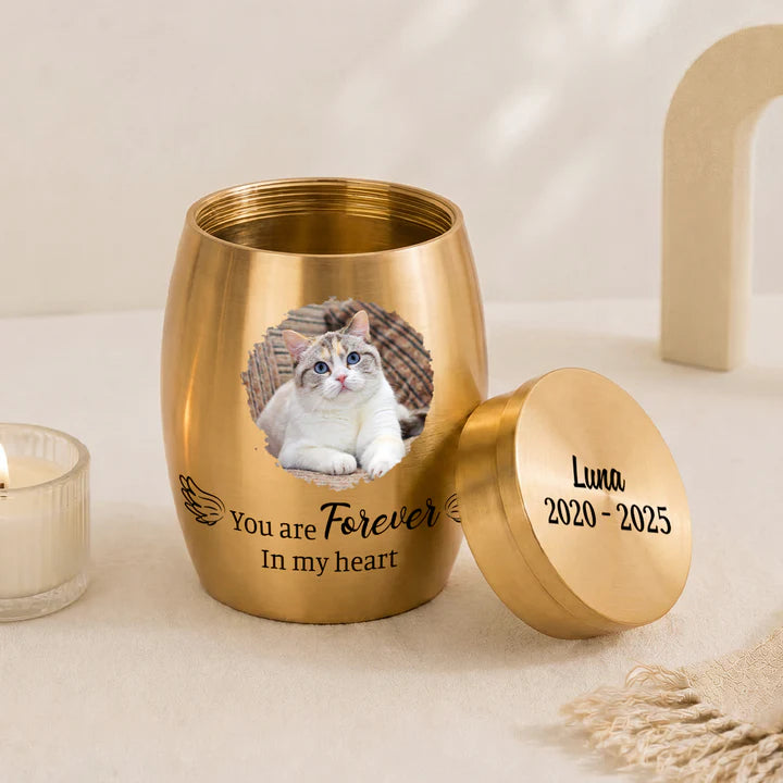 Photo Mini Urn - Custom Memorial Gifts for Loss of Dog/Cat