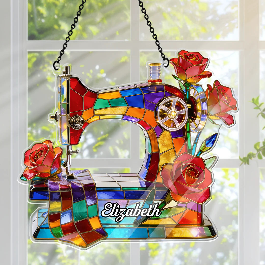 Love Sewing - Personalized Acrylic Suncatcher