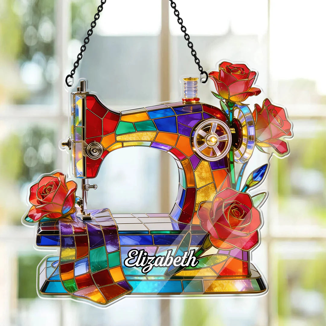 Love Sewing - Personalized Acrylic Suncatcher
