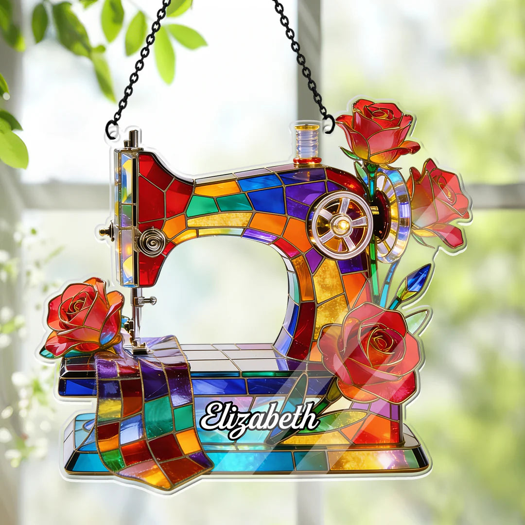 Love Sewing - Personalized Acrylic Suncatcher